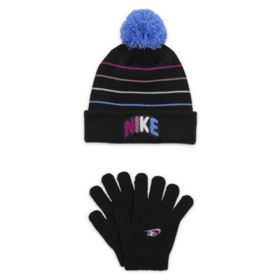 Nike Powder Play Younger Kids 2 Piece Beanie Set. Nike DK